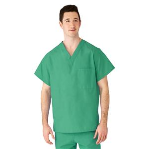 Scrub Shirt V-Neck Short Sleeves Large Jade Ea
