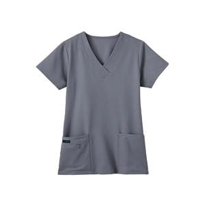 Jockey Scrub Top V-Neck 3 Pockets 2X Large Pewter Womens Ea
