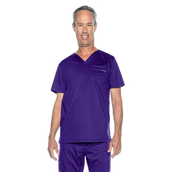 Proflex Scrub Top V-Neck 2 Pockets Small Grape Unisex Ea