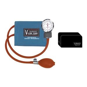 Calibrated V-Lok Aneroid Sphygmomanometer Size 12 Md Blu LF Ea