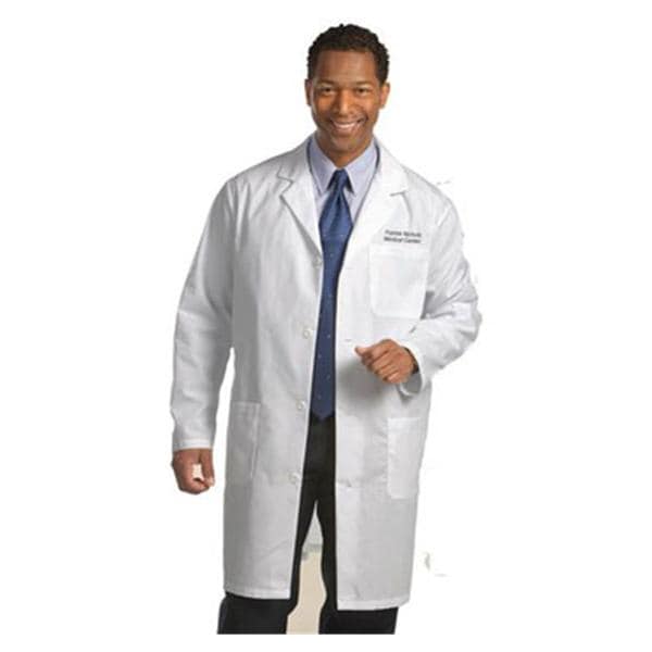 Lab Coat 3 Pockets Long Sleeves White Mens Ea