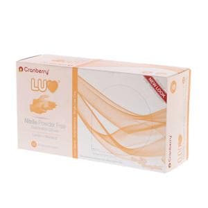 LUV Nitrile Exam Gloves Medium Tangerine Red Non-Sterile, 10 BX/CA