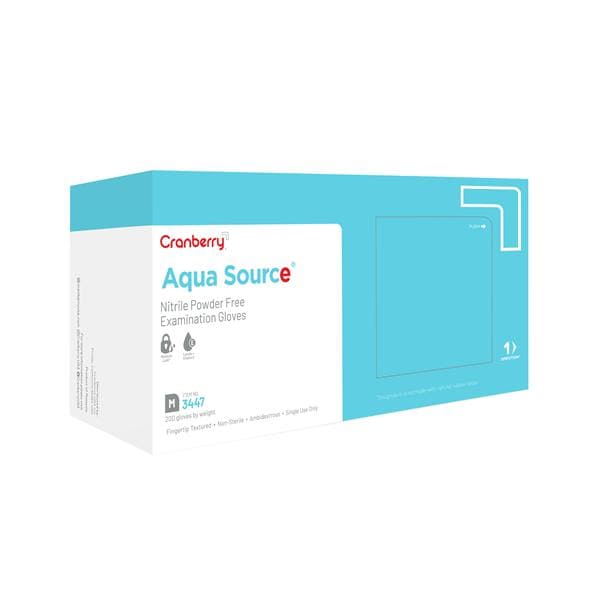 Aqua Source Nitrile Exam Gloves Medium Aqua Non-Sterile