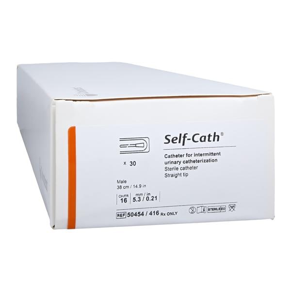 Self-Cath Intermittent Catheter Long Straight Tip PVC/Siliconized Surface 16Fr