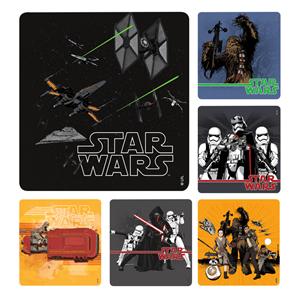 Stickers 2.5 in x 2.5 in Star Wars The Force Awakens Assorted 100/Rl
