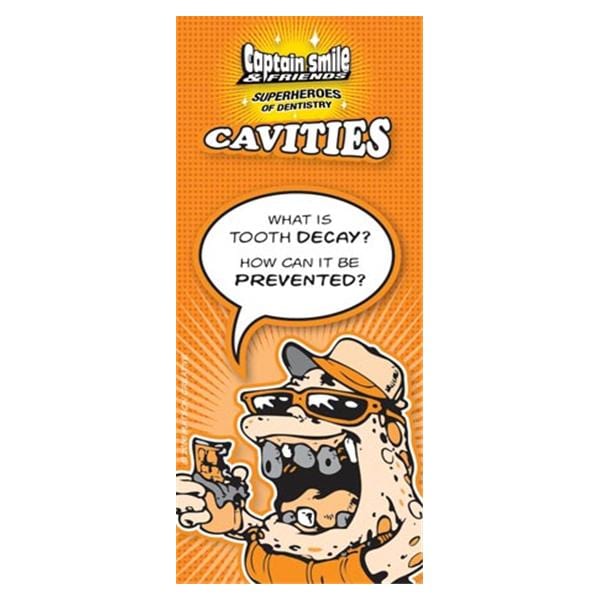 Captain Smile & Friends Brochure Cavities 4 Panels English 50/Pk