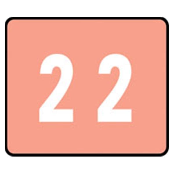 Smead "2" Numeric Label 1"x1-5/8" 250/Rl 250/Rl