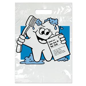 2-Color Bags McTooth Says White 7.5 in x 9 in 100/Pk
