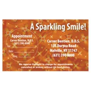 Peel N Stick Appointment Card Sparkling Orange 500/Bx