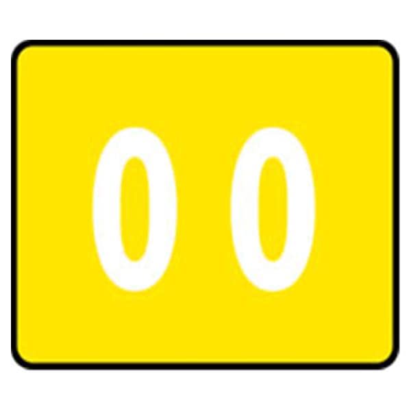 Smead "0" Numeric Label 1"x1-5/8" 250/Rl 250/Rl