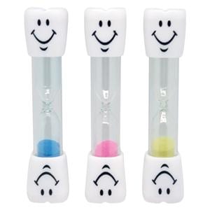 Brushing Timer 3 Minutes Assorted Colors With Tooth Cap 50/Pk