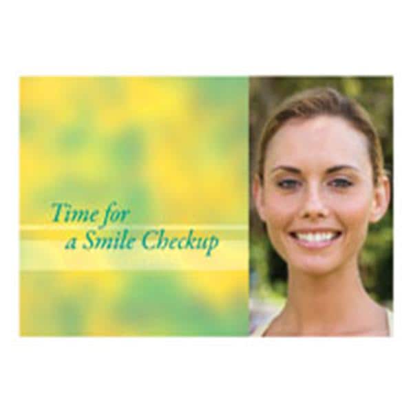 Imprinted Recall Cards Woman Smile Check 4 in x 6 in 250/Pk