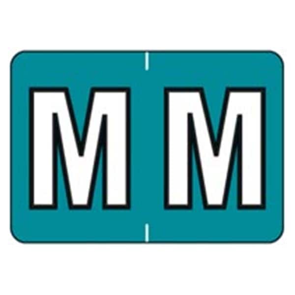 Colwell Jewel Tone "M" Labels 1.5"x1" 500/Rl