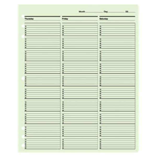 TimeScan Undated 1Column 15Min8.5x11 100/Pk