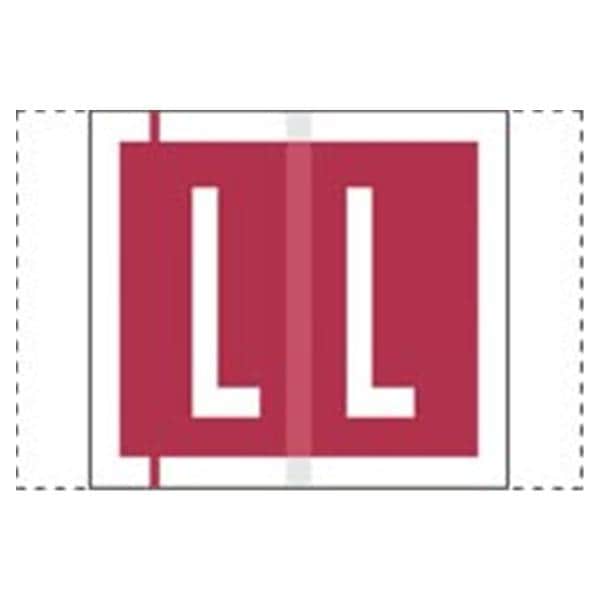 Col'R'Tab Compatible "L" LabelPurple 500/Rl