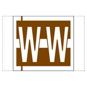 Col'R'Tab Compatible "W" LabelTan 500/Rl