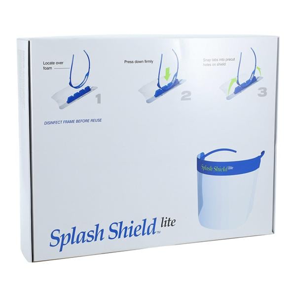 Splash Shield Lite Shield Clear / Blue 40/Bx