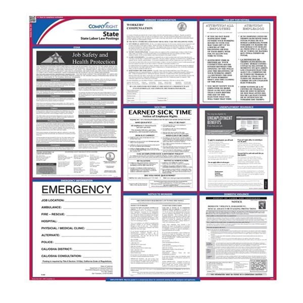 Poster State Labor Law New Jersey English 27 in x 39 in Ea