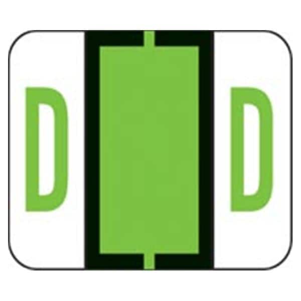 Tab "D" End Tab Labels Green 1.25"x1" 500/Rl