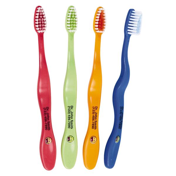 Acclean Imprinted Toothbrush Youth 30 Tuft Compact Assorted 144/Bx