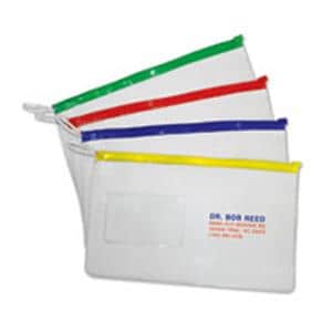 Zip Close Pouch Imprinted 10 in x 6 in Clear with Assorted Trim 144/Pk