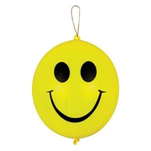 Toy Punch Balloons Smile Face 8.75 in 36/Pk