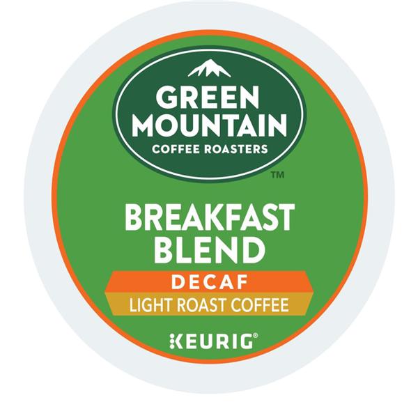 Green Mountain Coffee Breakfast Blend Decaf Coffee K-Cups, 24/box 24/Bx