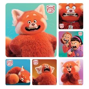 Disney Pixar Stickers 2.5 in x 2.5 in Turning Red 100/Rl
