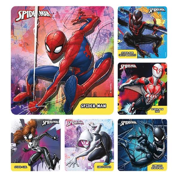 Stickers Kids 2.5 in x 2.5 in Spider-Man Multiverse 100/Rl