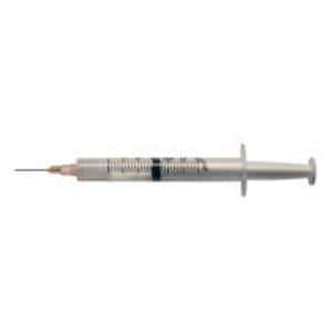 Baksnap Hypodermic Syringe/Needle 25gx1" 3cc Retractable Needle Sfty LDS 100/Bx, 12 BX/CA