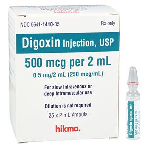 Digoxin Injection 250mcg/mL Ampule 2mL 25/Package