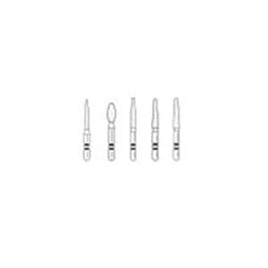 Two Striper Diamond Bur Friction Grip Short Shank 5/Pk