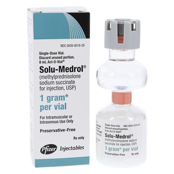 Solu-Medrol Injection 1gm PF A-V SDV Act-O-Vial 8mL Each