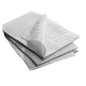 Patient Towel 3 Ply Tissue / Poly / Tissue 17 in x 24 in White Disposable 300/Ca