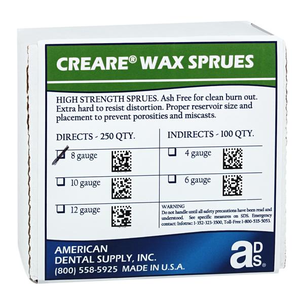 Creare Wax Sprue High Strength Direct 250/Bx