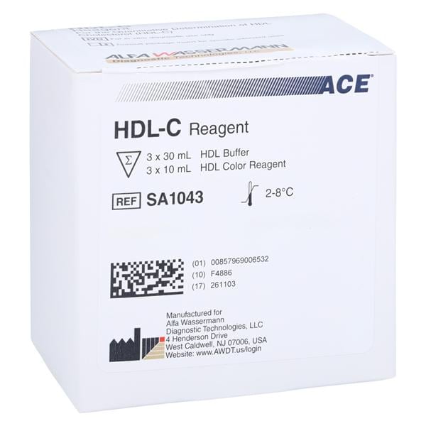 ACE HDL Cholesterol Reagent B:3x30mL/Color:3x10mL 300 Tests Ea