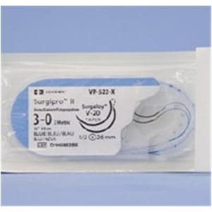 Surgipro II Suture 3-0 36" Polypropylene Monofilament V-20 Blue 36/Ca