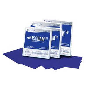 Isodam HD Latex-Free Rubber Dam 6 in x 6 in Hvy Ga Ryl Bl Unflvrd Unscntd 15/Pk