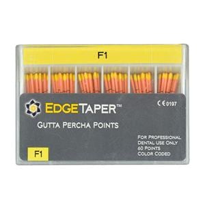 EdgeTaper Gutta Percha Points F1 Size #20 Yellow 60/Pkg