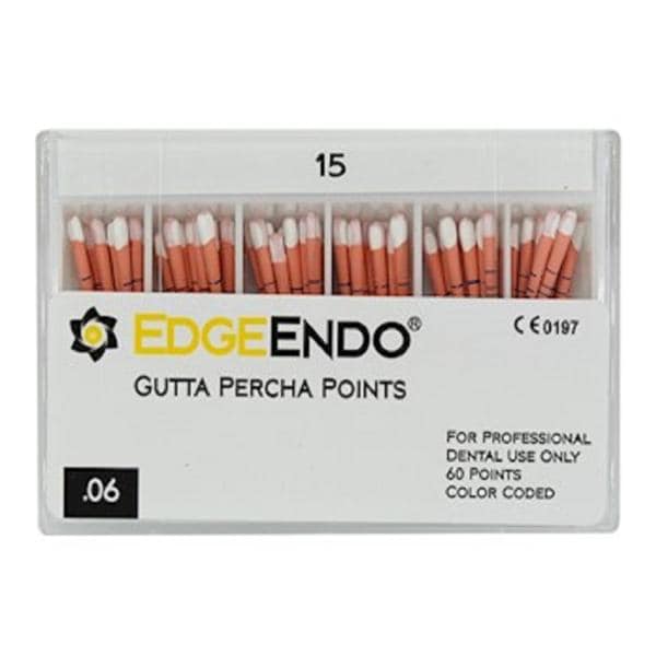 EdgeEndo Gutta Percha Points Size #15 Size #15 White 60/Pk