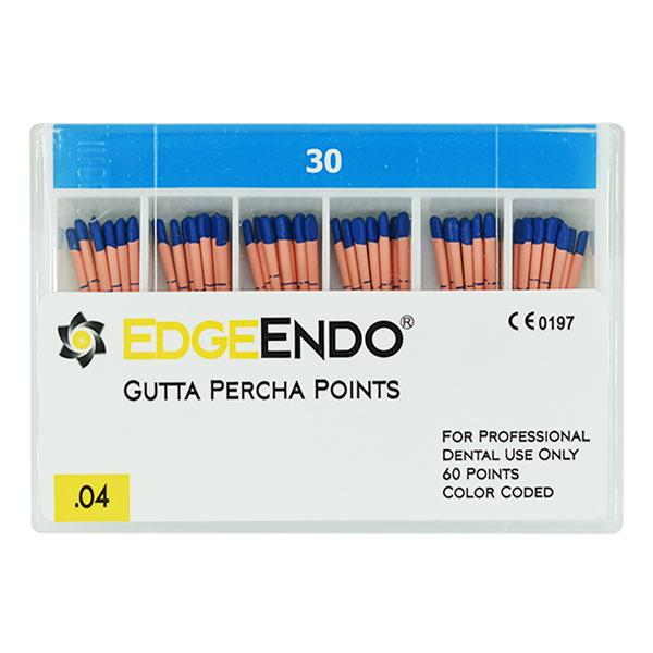 EdgeEndo Gutta Percha Points Size #30 Size #30 Blue 60/Pk