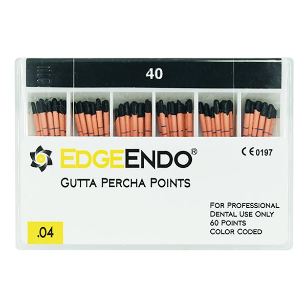 EdgeEndo Gutta Percha Points Size #40 Size #40 Black 60/Pk