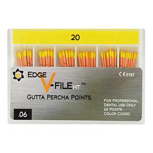 EdgeEndo Gutta Percha Points Size #20 Size #20 Yellow 60/Pk