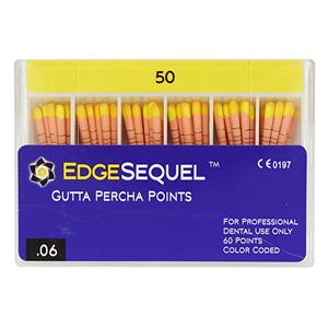 EdgeEndo Gutta Percha Points Size #50 Size #50 Yellow 60/Pk