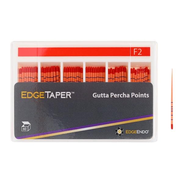 EdgeEndo Gutta Percha Points F2 Size #25 Red 60/Pk