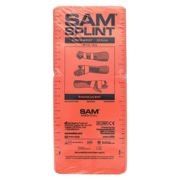 SAM Splint Wrist Aluminum/Foam 4.25x9", 6 PK/CA
