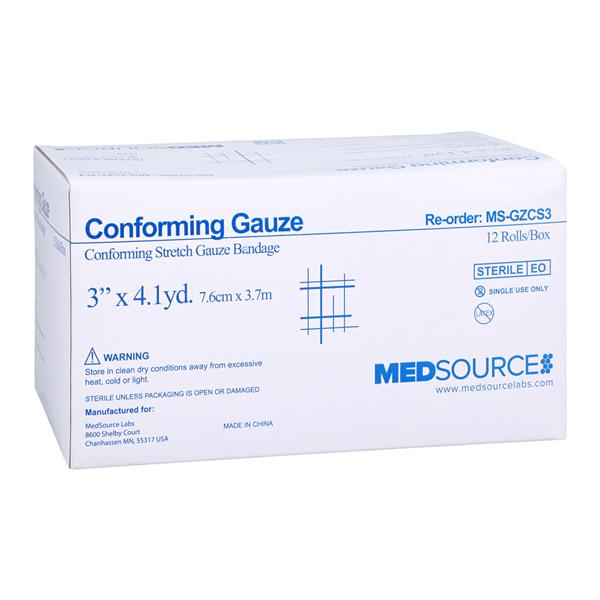 Conforming Bandage Polyester 3" Sterile 12/Bx