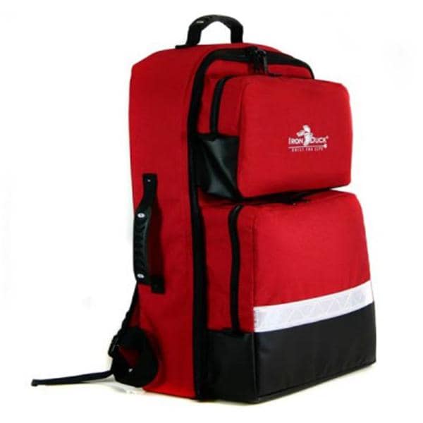 BLS Backpack 14x8x21" Red Zipper Closure Tp & Sd Rbr Mld Hndl/Shldr Strp