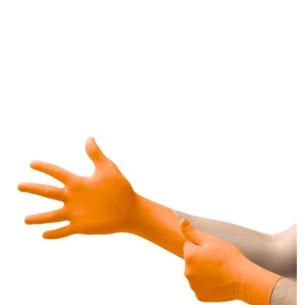 MICROFLEX Blaze Nitrile Exam Gloves Large Orange Non-Sterile 100/Bx