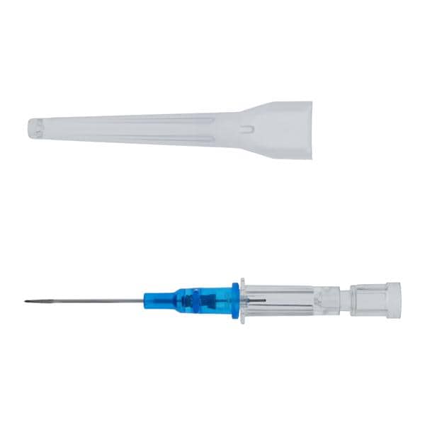 Introcan Safety IV Catheter Safety 22 Gauge 1" Blue Straight Ea